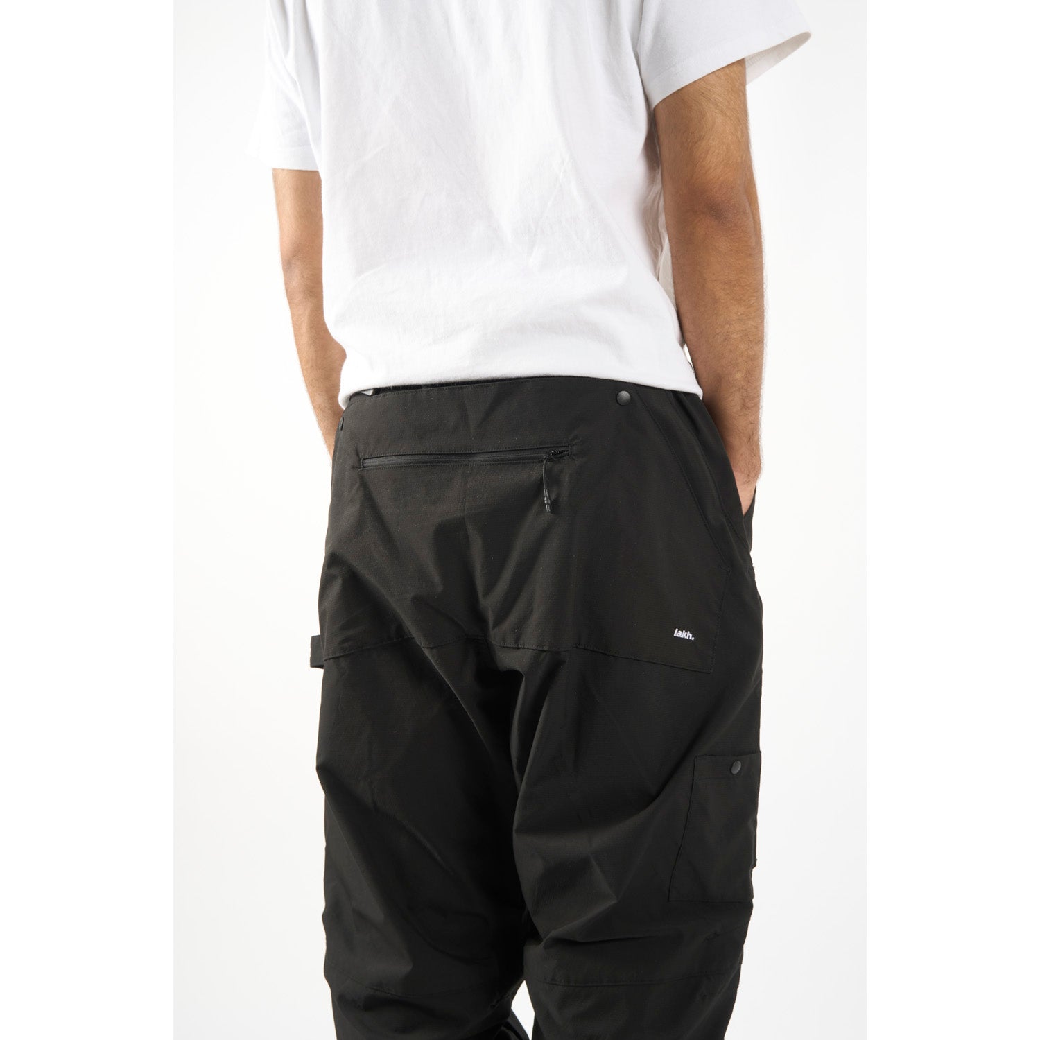 LAKH Patched Worker Pants Black - BOTTOMS - Canada