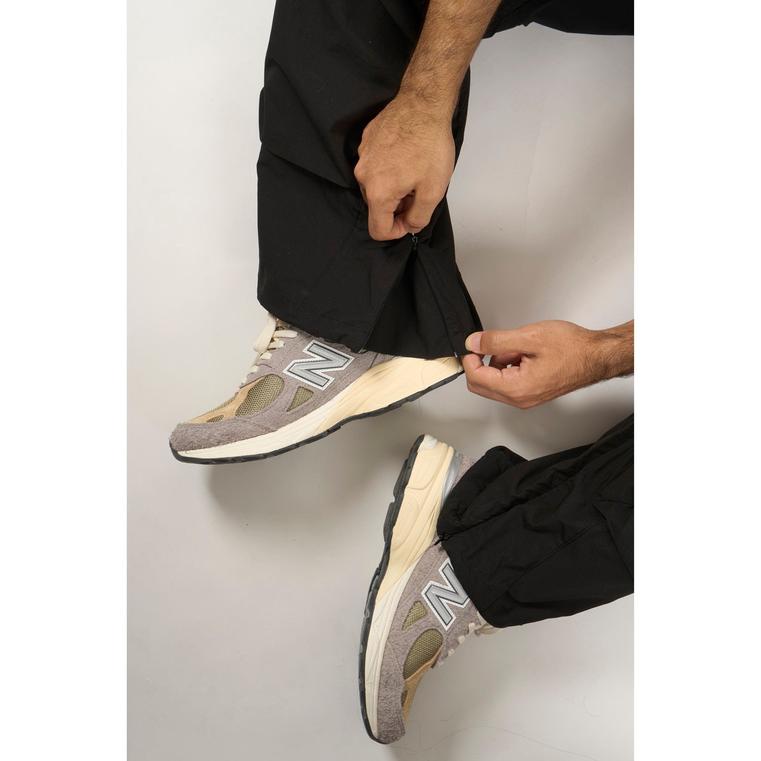 LAKH Patched Worker Pants Black - BOTTOMS - Canada