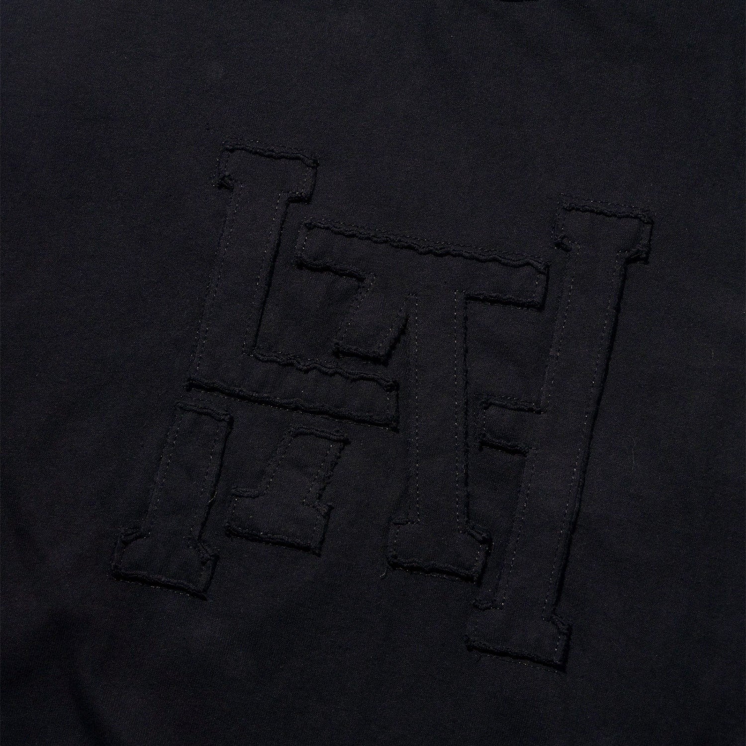 LAKH Patchwork Logo Half Sleeve Tee Black - T-SHIRTS - Canada