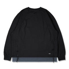 LAKH Tri-Pocket Layer L/S Tee Black - T-SHIRTS - Canada