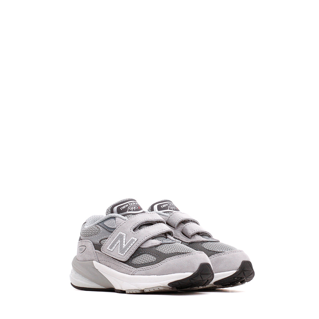 New Balance 990v6 Hook and Loop Grey Infant IV990GL6 - FOOTWEAR - Canada