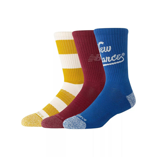 New Balance Active Graphic Crew Socks 3 Pack Assorted Colours 2 - SOCKS - Canada