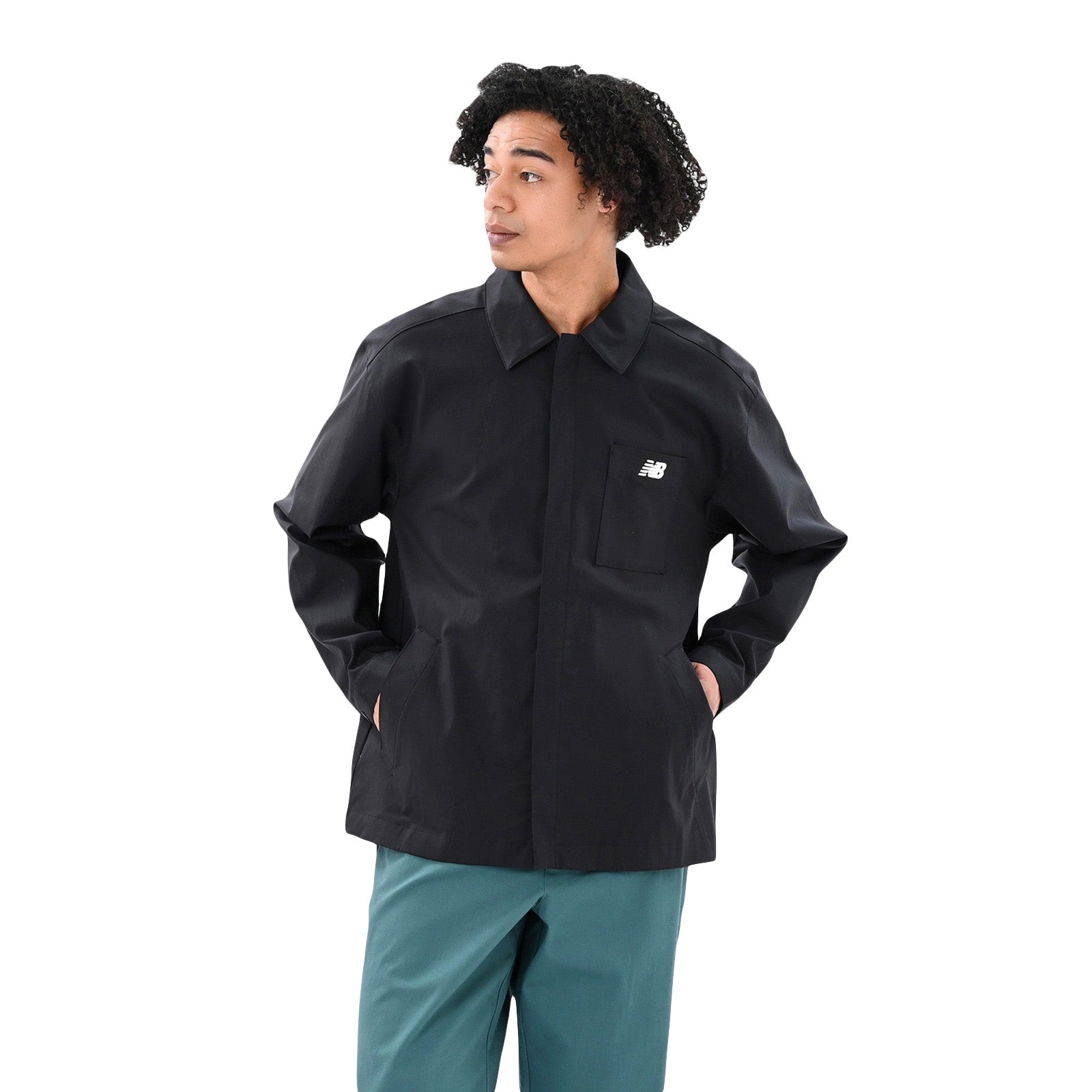 New Balance Men Coaches Twill Jacket Black MO51510-BLK - OUTERWEAR - Canada