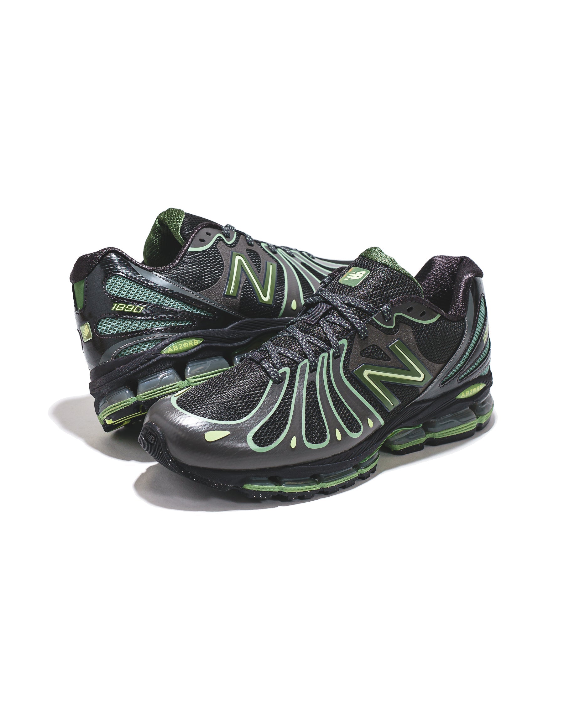 New Balance Unisex 1890 Faded Black Utility Green U189071H - FOOTWEAR - Canada