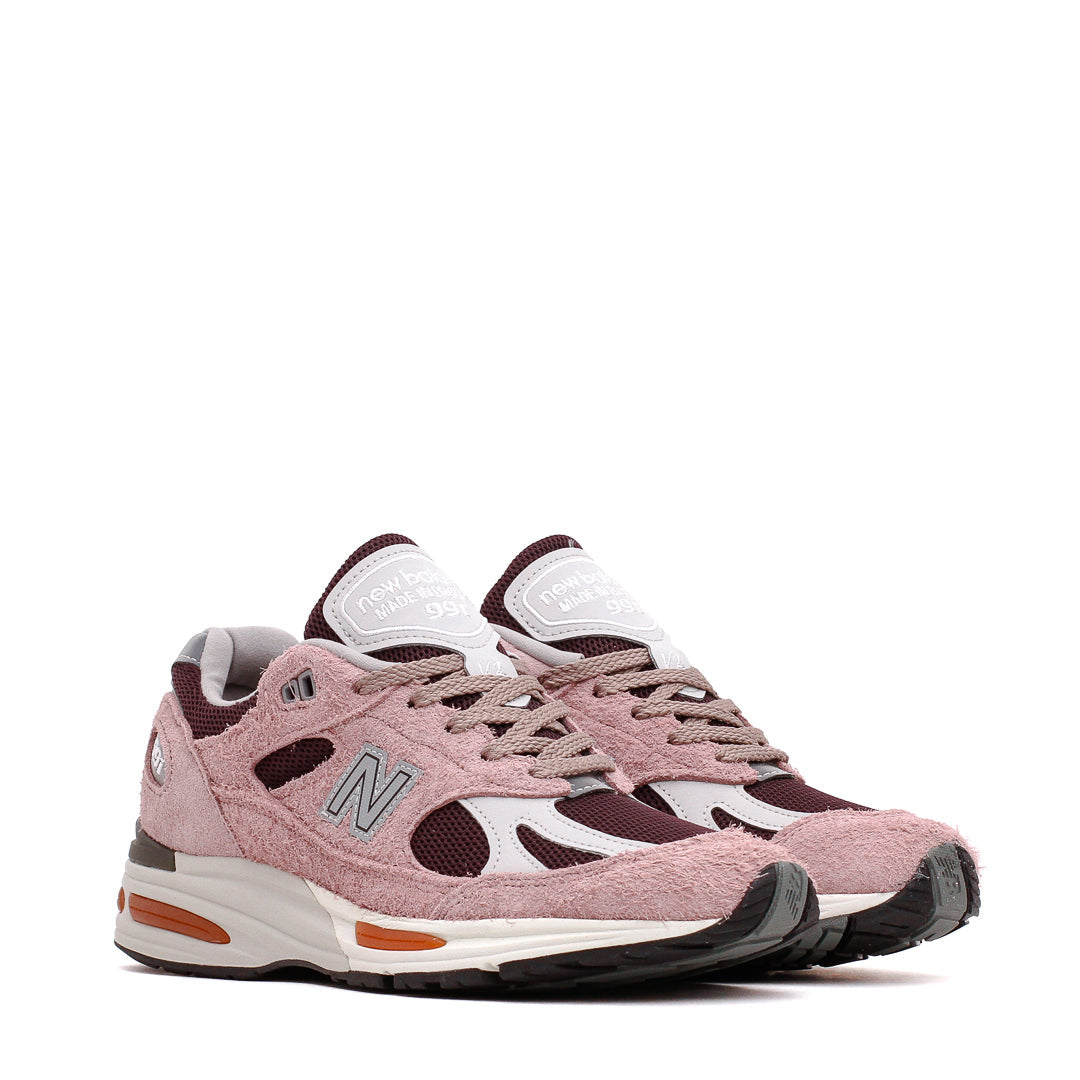 New Balance Unisex Made in UK 991v2 Deauville Mauve Fig U991PR2 - FOOTWEAR - Canada
