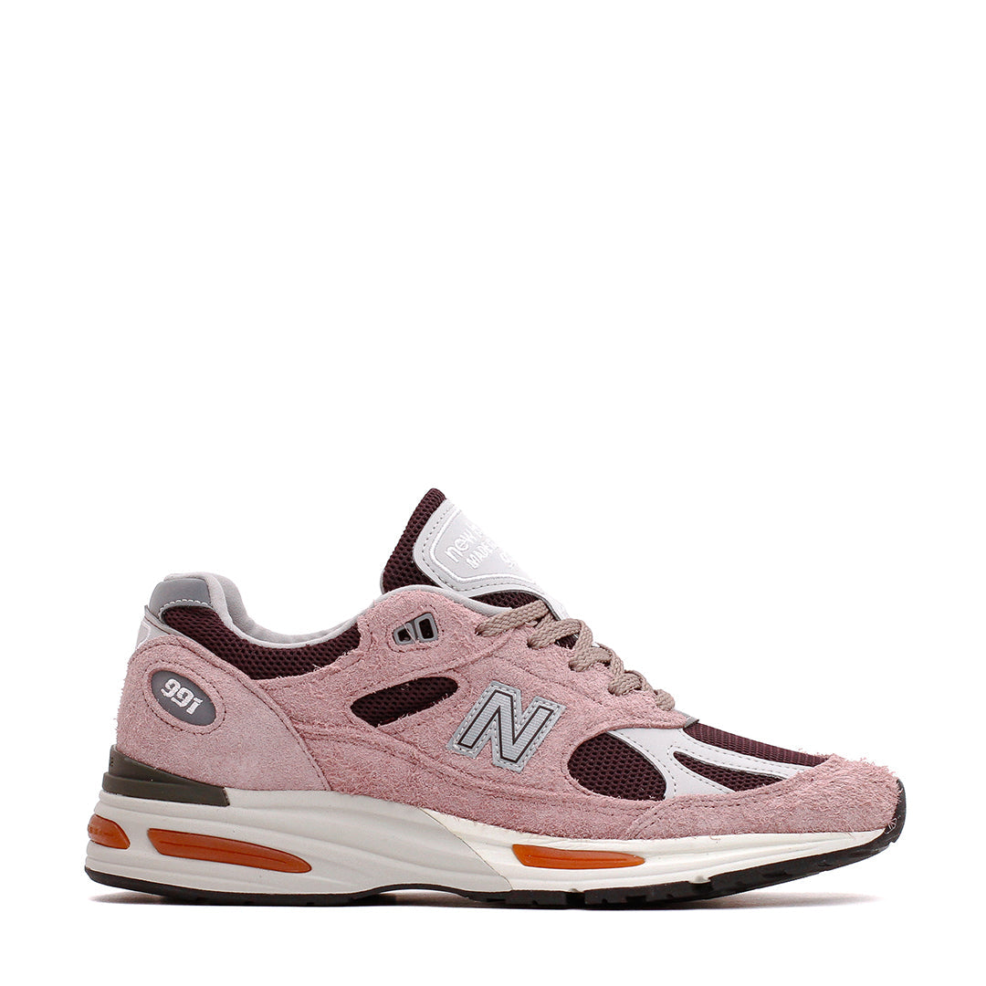 New Balance Unisex Made in UK 991v2 Deauville Mauve Fig U991PR2 - FOOTWEAR - Canada