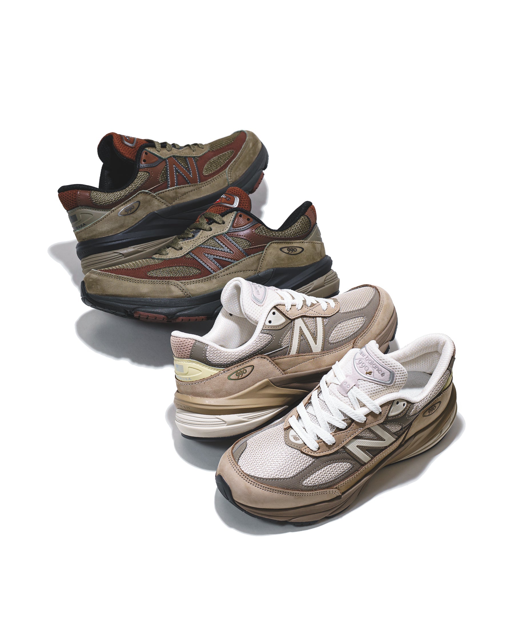 New Balance Unisex Made in USA 990v6 Dark Camo Rich Oak U990CA6 - FOOTWEAR - Canada