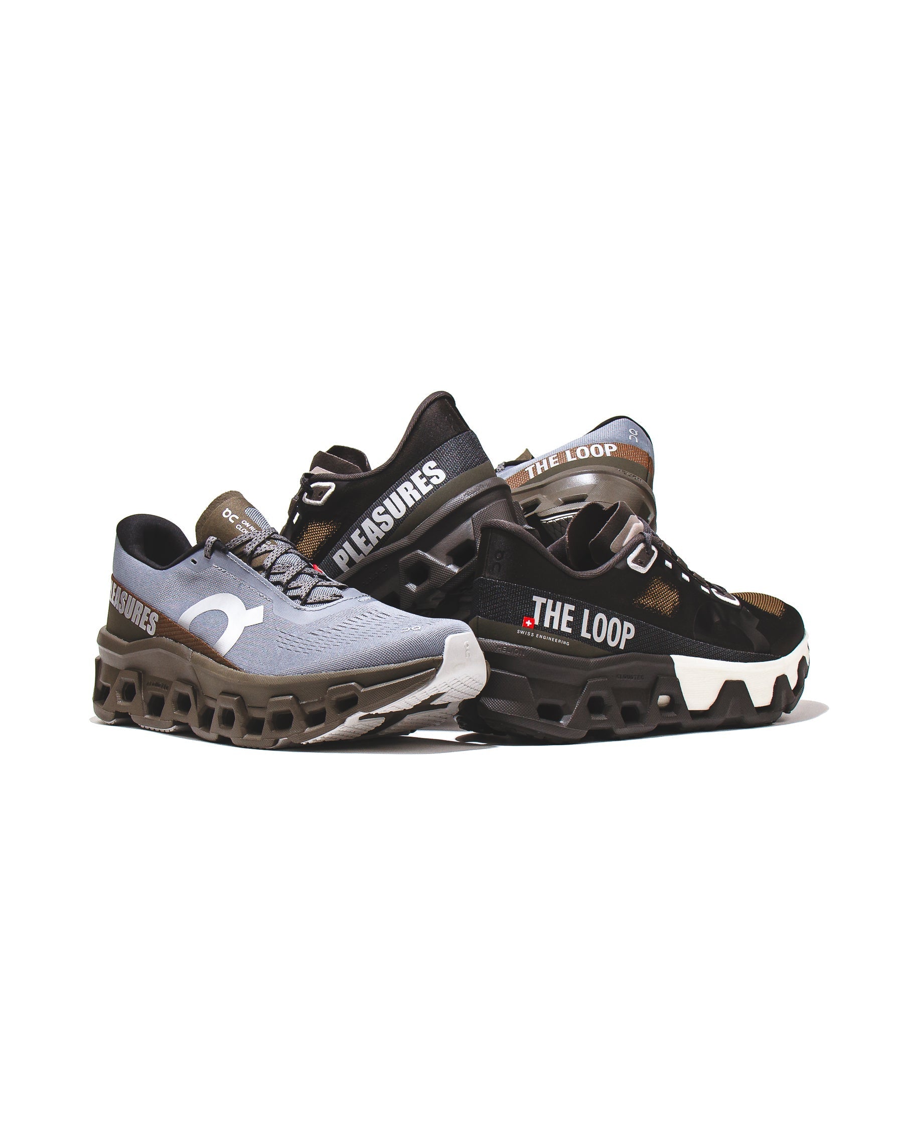 ON x Pleasures Men Cloudmonster 2 PLS-TL Mist Olive 3MF10493192 - FOOTWEAR - Canada