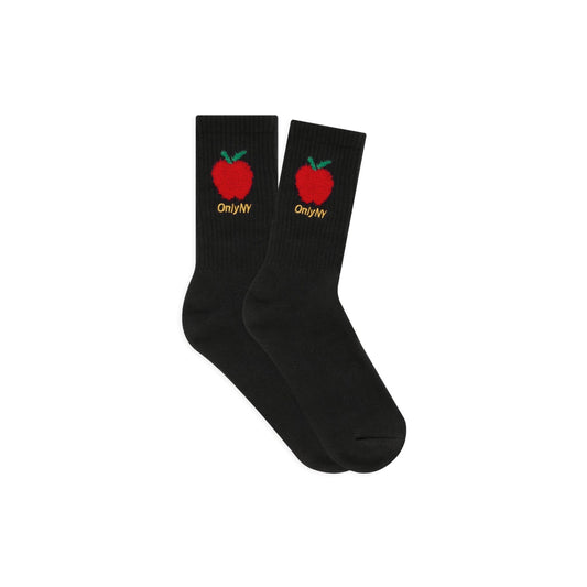 Only NY Apple Intarsia Socks Black - SOCKS - Canada