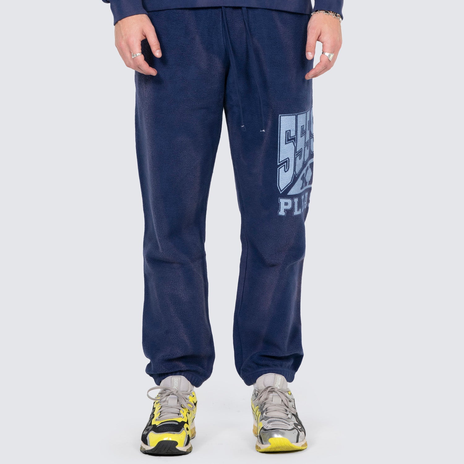 Pleasures Men 53X Inside Out Sweatpants Navy - BOTTOMS - Canada