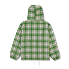 Pleasures Men Beyond Plaid Woven Hoodie Green - SWEATERS - Canada