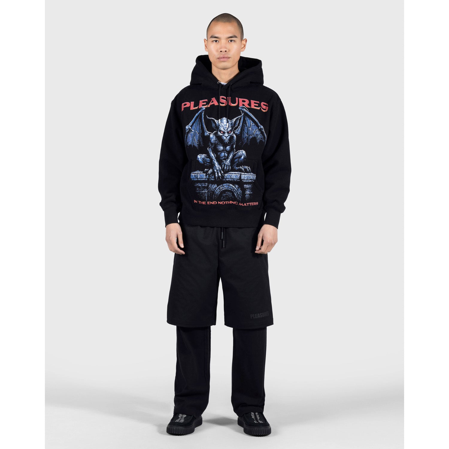 Pleasures Men Gargoyle Hoodie Black - SWEATERS - Canada