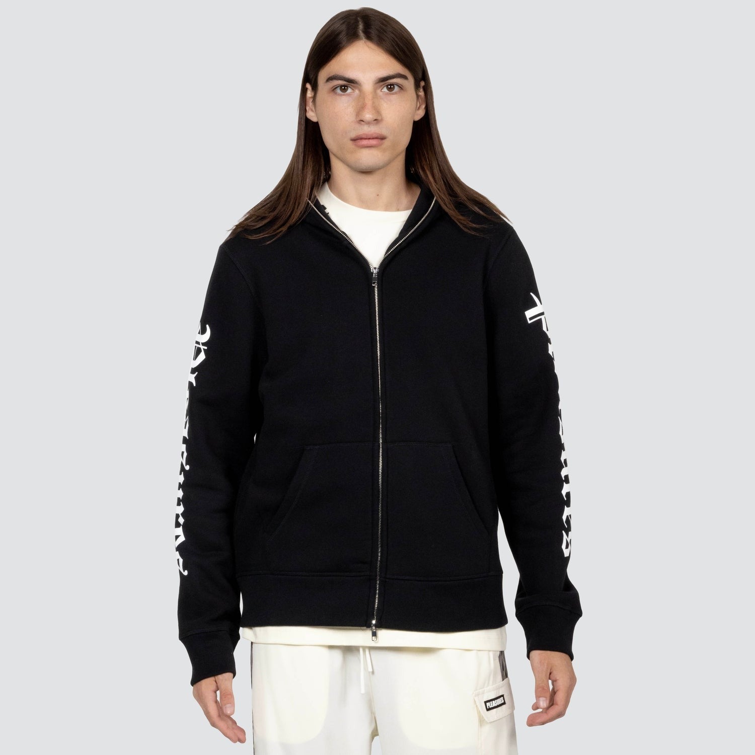 Pleasures Men Meditation Zip Hoodie Black - SWEATERS - Canada