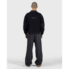 Pleasures Men Tweak Studded Polo Sweatshirt Black - SWEATERS - Canada