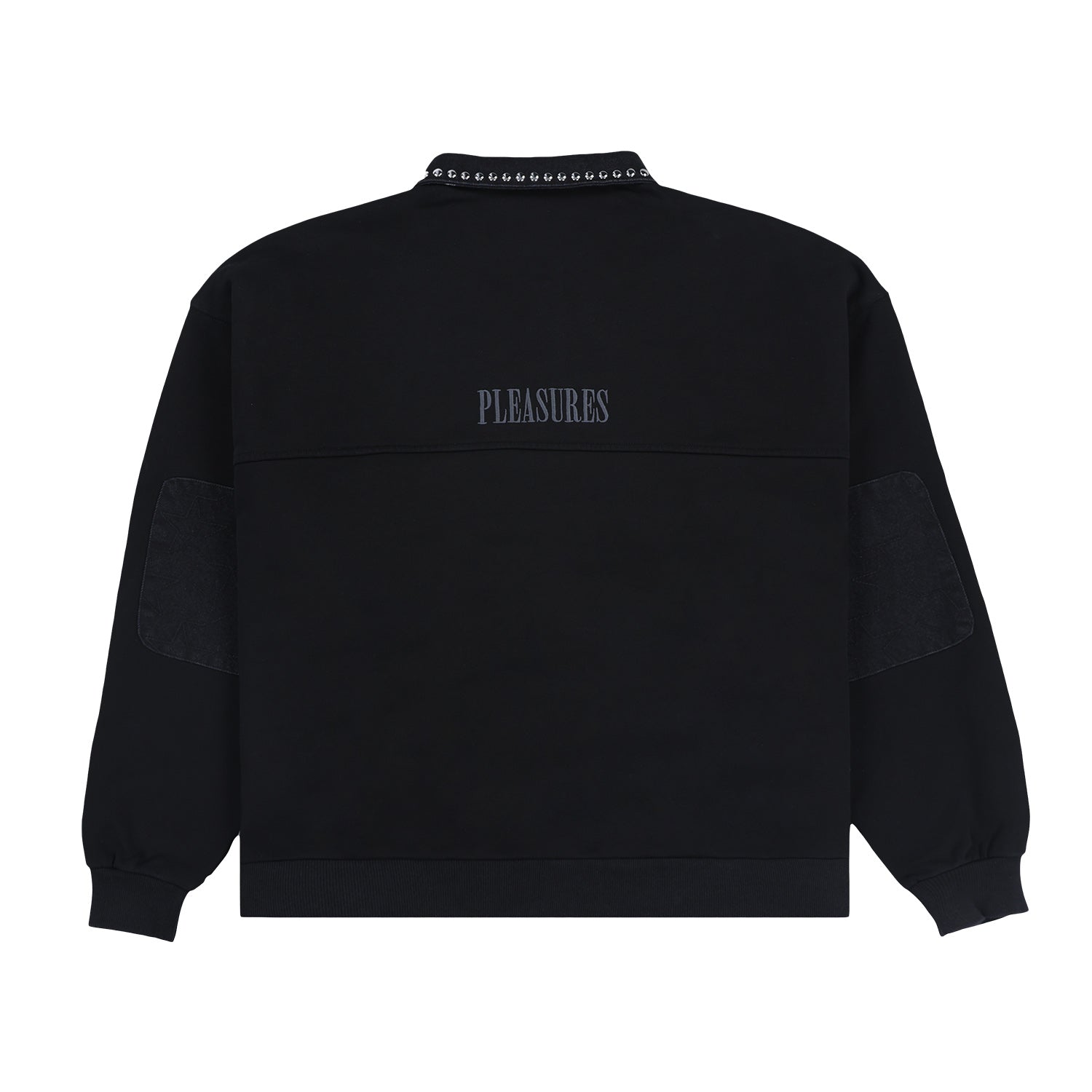 Pleasures Men Tweak Studded Polo Sweatshirt Black - SWEATERS - Canada