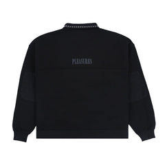 Pleasures Men Tweak Studded Polo Sweatshirt Black - SWEATERS - Canada