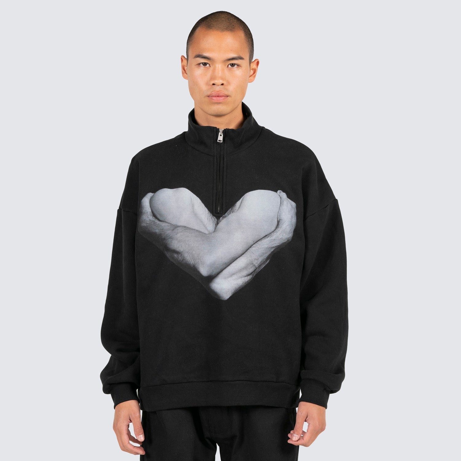 Pleasures Men Vincent Quarter Zip Black - SWEATERS - Canada