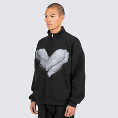 Pleasures Men Vincent Quarter Zip Black - SWEATERS - Canada