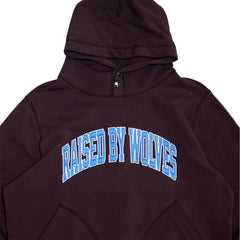 Raised By Wolves Collegiate Two-Pocket Snap Hoodie Chocolate - SWEATERS - Canada