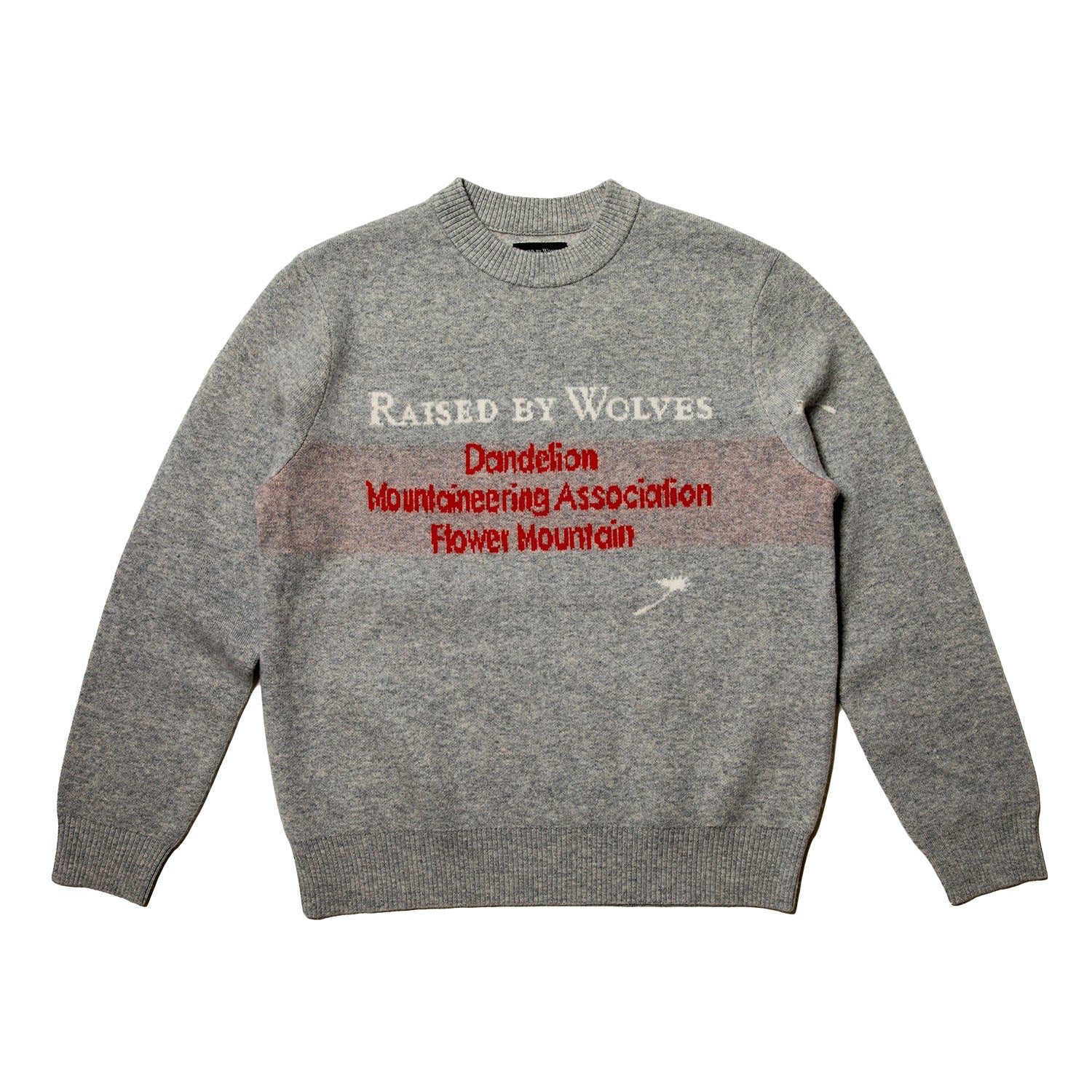 Raised By Wolves DMA Intarsia Sweater Heathered Grey - SWEATERS - Canada