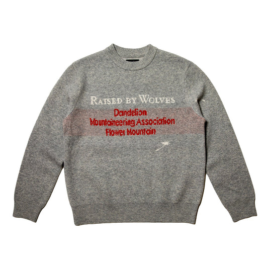 Raised By Wolves DMA Intarsia Sweater Heathered Grey - SWEATERS - Canada