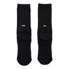 Raised By Wolves Fuck Off Crew Socks Black - ACCESSORIES - Canada