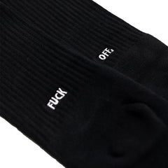 Raised By Wolves Fuck Off Crew Socks Black - ACCESSORIES - Canada