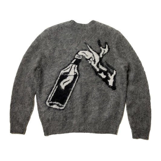 Raised By Wolves Molotov Cardigan Charcoal - TOPS - Canada