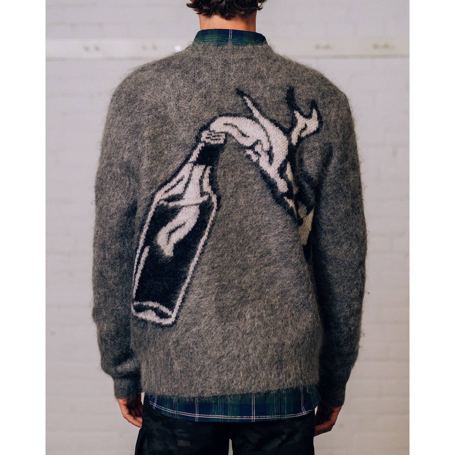 Raised By Wolves Molotov Cardigan Charcoal - TOPS - Canada