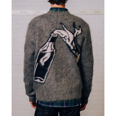 Raised By Wolves Molotov Cardigan Charcoal - TOPS - Canada