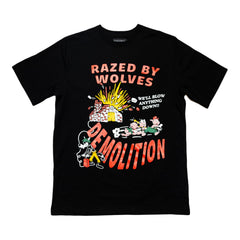 Raised by Wolves Razed by Wolves Tee Black - T-SHIRTS - Canada