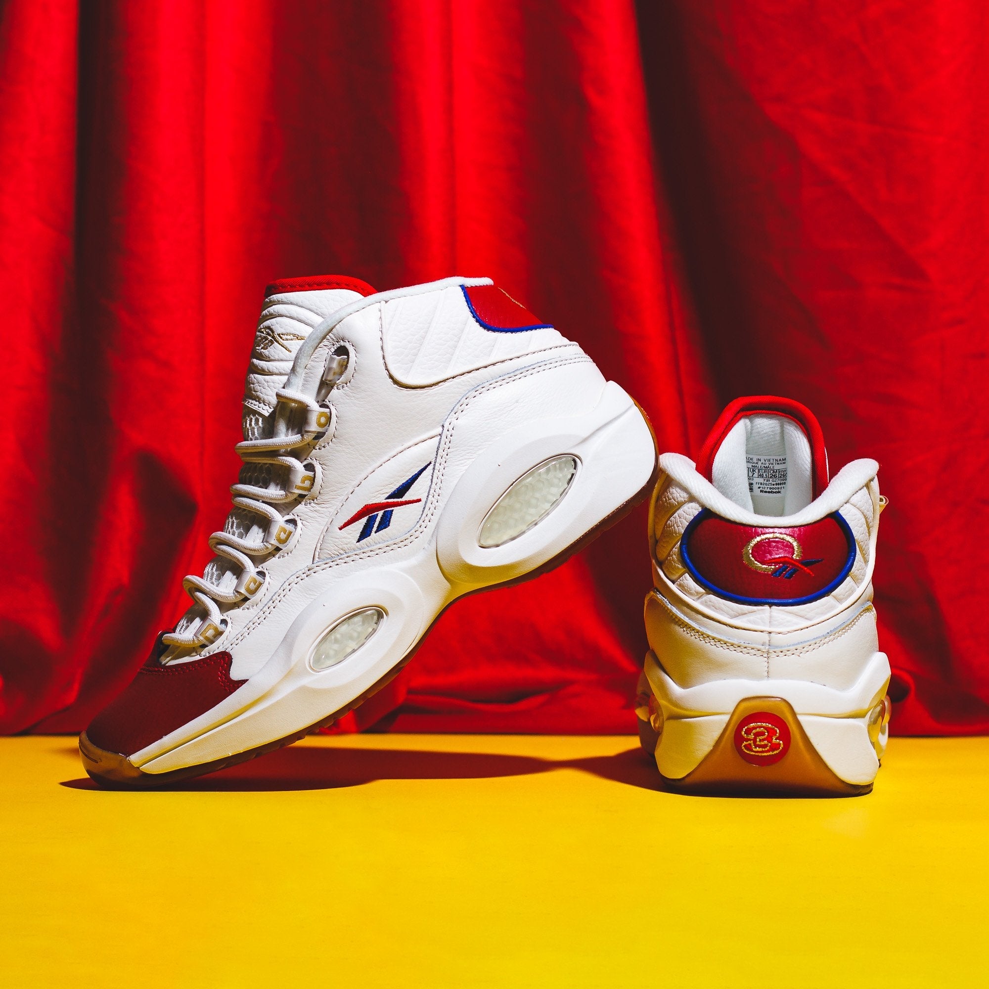 Reebok Classics Men Question Mid Allen Iverson White Red Blue GZ7099 - FOOTWEAR - Canada