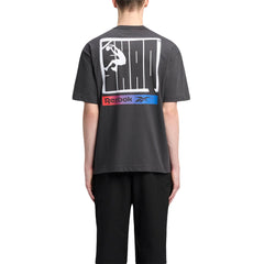 Reebok Men Shaq Silo Logo Tee Washed Black 100218846 - T-SHIRTS - Canada