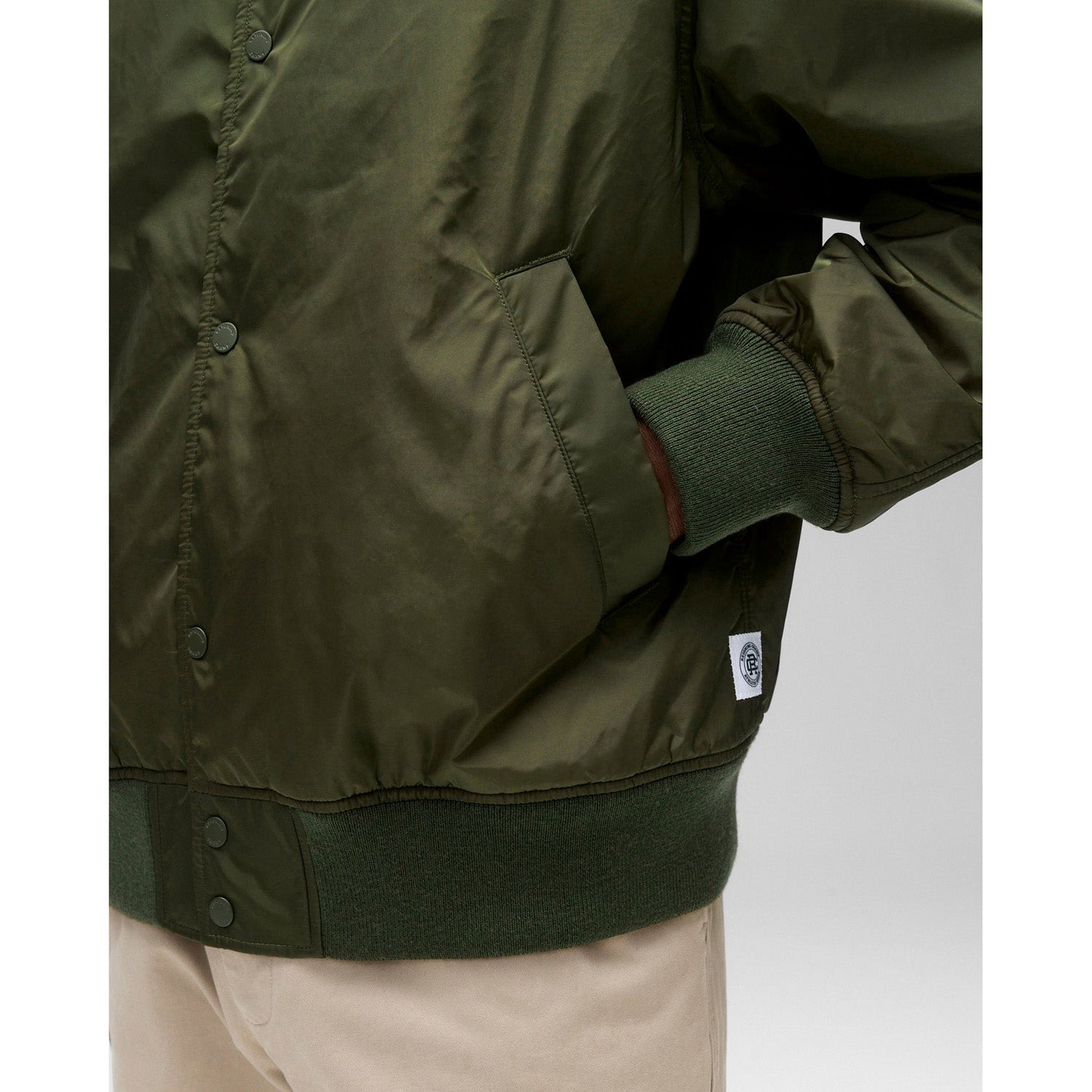 Reigning Champ Men Econyl Satin Nylon Stadium Jacket Fatigue RC-4288-FTG - OUTERWEAR - Canada