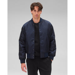 Reigning Champ Men Econyl Satin Nylon Stadium Jacket Navy RC-4288-NVY - OUTERWEAR - Canada