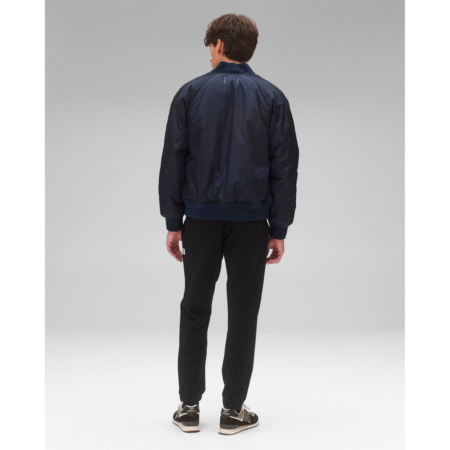Reigning Champ Men Econyl Satin Nylon Stadium Jacket Navy RC-4288-NVY - OUTERWEAR - Canada
