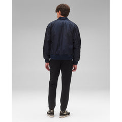 Reigning Champ Men Econyl Satin Nylon Stadium Jacket Navy RC-4288-NVY - OUTERWEAR - Canada