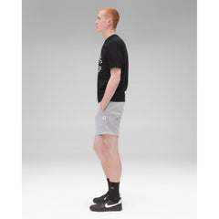 Reigning Champ Men Knit Lightweight Jersey Arch Logo T-Shirt Black White - T-SHIRTS - Canada