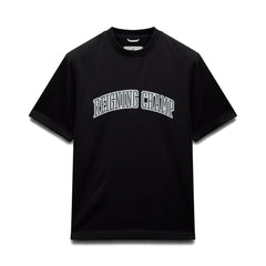 Reigning Champ Men Knit Midweight Jersey Collegiate T-Shirt Black White RC-1548-BLW - T-SHIRTS - Canada