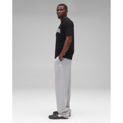 Reigning Champ Men Knit Midweight Jersey Collegiate T-Shirt Black White RC-1548-BLW - T-SHIRTS - Canada