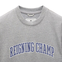 Reigning Champ Men Knit Midweight Jersey Collegiate T-Shirt Heather Grey Navy RC-1548-HGN - T-SHIRTS - Canada