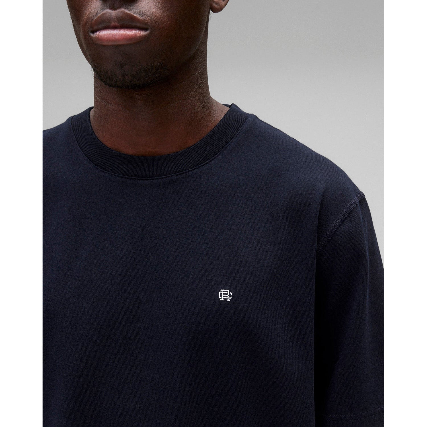 Reigning Champ Men Knit Midweight Jersey Lock Up T-Shirt Navy RC-1566-NVY - T-SHIRTS - Canada