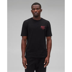 Reigning Champ Men Knit Midweight Jersey Race T-Shirt Black Red - T-SHIRTS - Canada