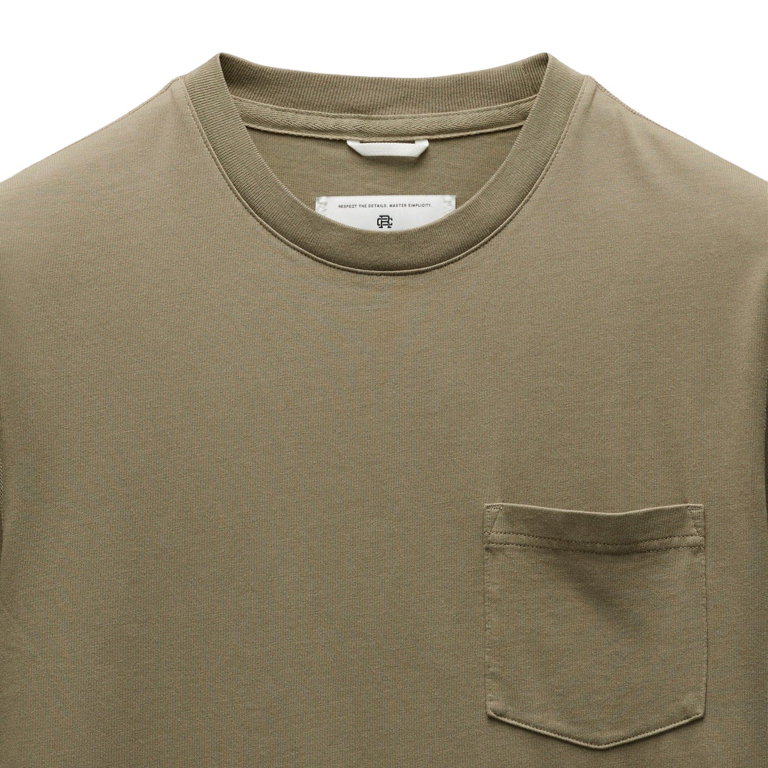 Reigning Champ Men Knit Midweight Jersey Standard Pocket T-Shirt Cypress RC-1567-CYP - T-SHIRTS - Canada