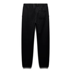 Reigning Champ Men Knit Midweight Terry Arch Logo Sweatpant Black White - BOTTOMS - Canada