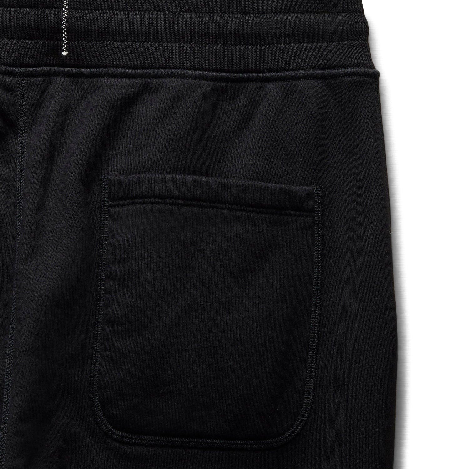 Reigning Champ Men Knit Midweight Terry Arch Logo Sweatpant Black White - BOTTOMS - Canada