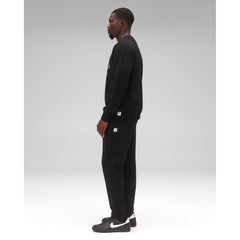 Reigning Champ Men Midweight Terry Arch Logo Crewneck Black White RC-3439-BLW - SWEATERS - Canada