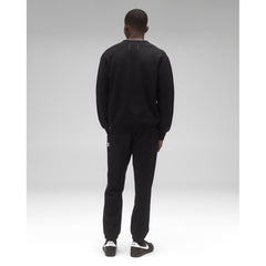 Reigning Champ Men Midweight Terry Arch Logo Crewneck Black White RC-3439-BLW - SWEATERS - Canada