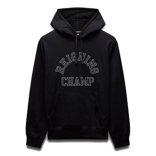 Reigning Champ Men Midweight Terry Arch Logo Hoodie Black White RC-3438-BLW - SWEATERS - Canada