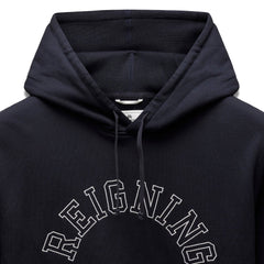 Reigning Champ Men Midweight Terry Arch Logo Hoodie Navy White RC-3438-NAW - SWEATERS - Canada